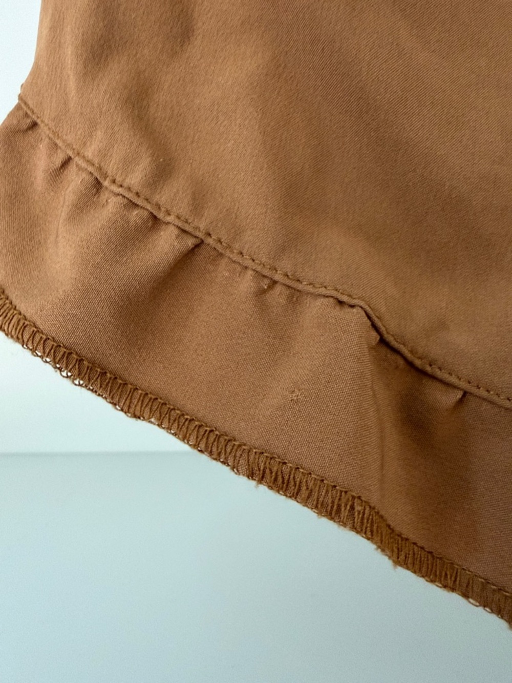 Jamie Kay Chestnut Ruffle-Hem Drawstring Shorts - Picture 3 of 4